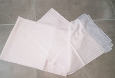Drap plat blanc avec liseré
