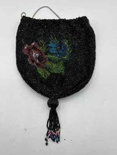 sac perle aumônière ancienne 1920 charleston pochette perlé 