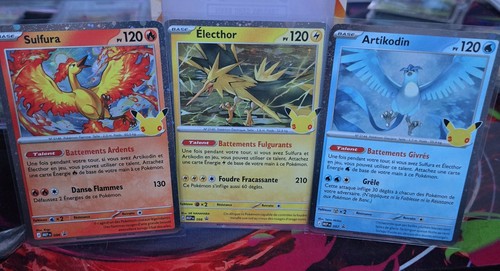 Lot carte pokemon trio oiseau - carte,