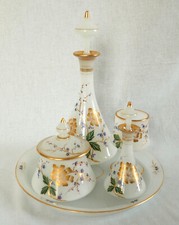 Baccarat - service verre d'eau / de nuit - opaline émaillée