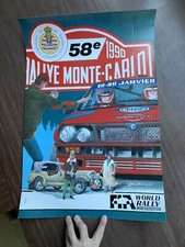 Affiche Originale 58eme Rallye Monte Carlo 1990 Lancia