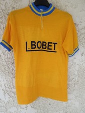 Maillot cycliste LOUISON BOBET vintage TRICODOR shirt ancien jersey jaune XL