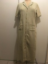 Robe longue beige en lin T38