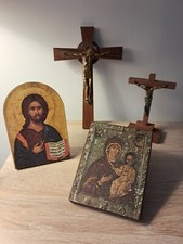 Lot objets religieux anciens
