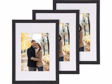 3 cadres photo A4 en bois et