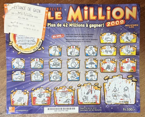 Million ancien ticket - million,