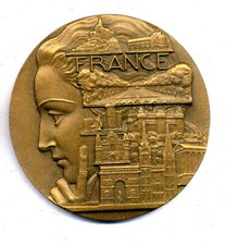 Médaille en bronze « FRANCE» par P. Turin