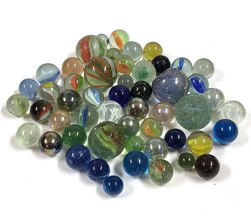 Billes verre vintage œil - en,