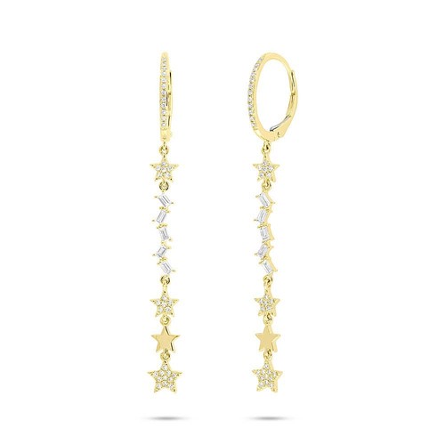 14k jaune jagged diamants - 14k,