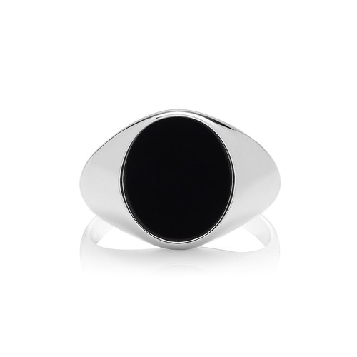 Bague chevalière ovale - , homme