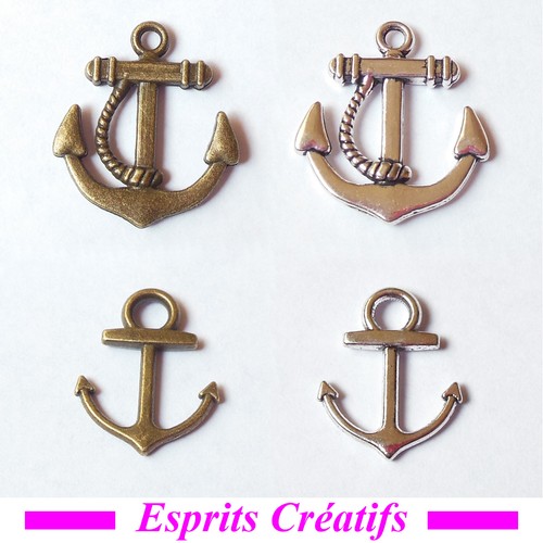 Lot pendentifs ancre - 8,