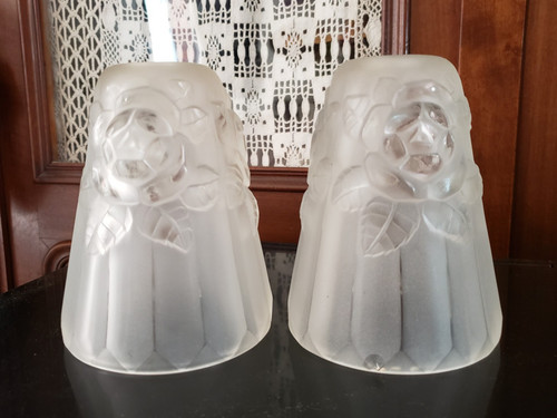 Paire tulipes art - art, verre