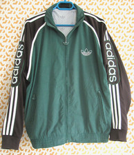 Veste Adidas Trefoil 90'S vert et noir Vintage Jacket sport tracksuit - 180 / L