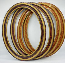 4 antique french picture frames lot early 1900's gilded wood stucco