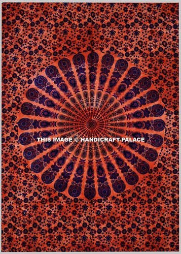 Tenture mandala tie - tie-dye, indien