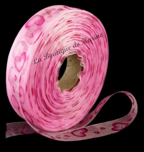 Mètres ruban organza rose - mètres,