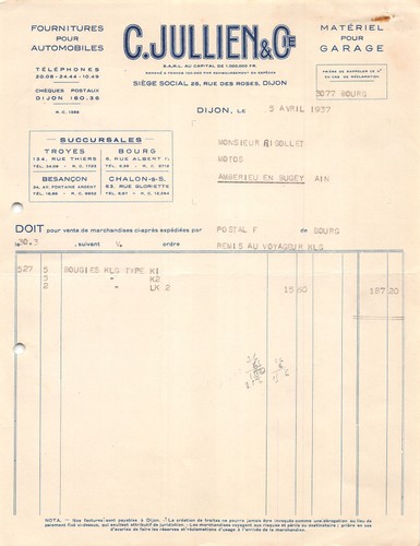 1937 fournitures pour - fournitures,