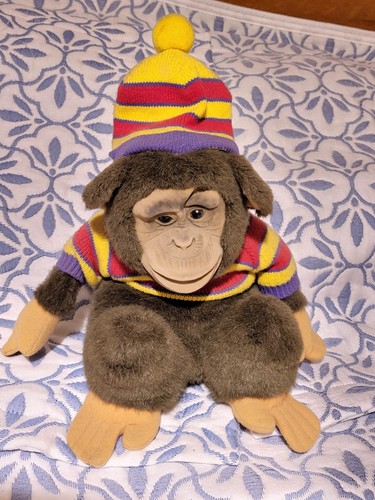 Peluche marionnette singe h36 - peluche,