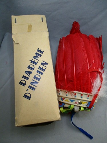 Aj915 diademe indien plumes - indien,