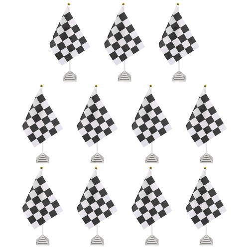 12pcs drapeau damier noir - 12pcs, et