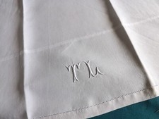 6  essuis main, torchons, liteaux blancs, pur fil de lin, mono T L, anciens