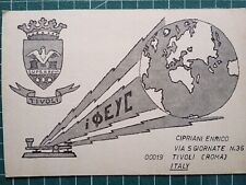BR0210 Carte radio amateur QSL - Italie 1979 I0EYC TIVOLI ENRICO CIPRIANI