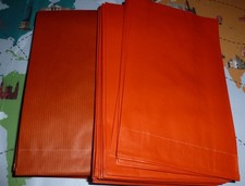 LOT 50 POCHETTES SACHETS PAPIER CADEAU EMBALLAGE 2 MODÈLES ORANGE 12 x 20 cm