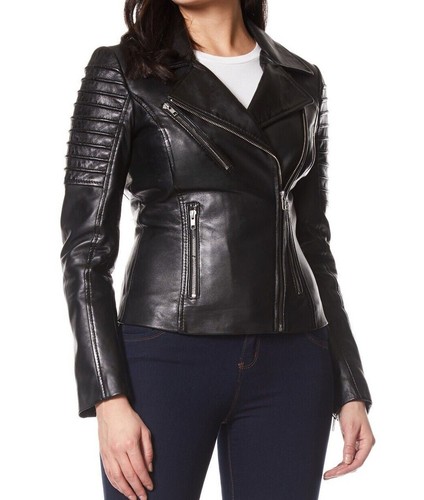 Veste cuir noir pour - veste, en