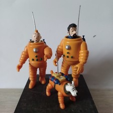 Lot 3 Figurines Tintin moulinsart ON A MARCHÉ SUR LA LUNE