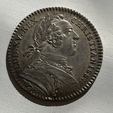FRANCE  BRETAGNE  / JETON LOUIS XV / ÉTATS DE BRETAGNE / 1750 / ARGENT / SUPERBE