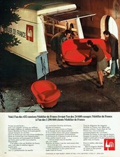 Publicité Advertising 0122  L- 1969  mobilier de France  camions livrent canapés
