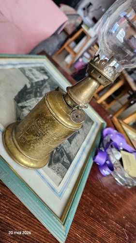Lampe pigeon ancienne laiton - lampe,