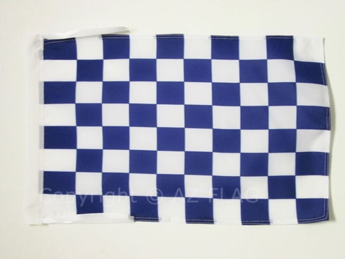 Drapeau damier bleu blanc - damier,