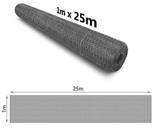 Grillage Clôture en PVC 1x 25m Maille 25mm Poulailler Jardin Élevage Volaille