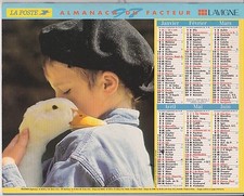 CALENDRIER ALMANACH des postes