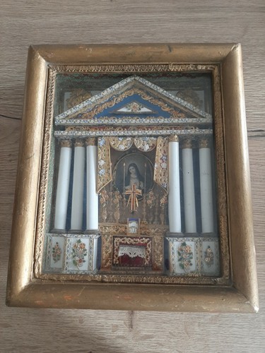 Ancien rare grand reliquaire - ancien,