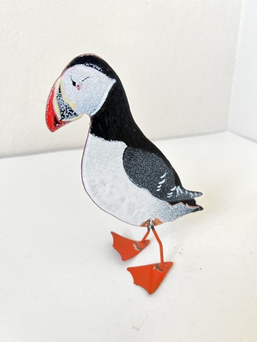 Bovano enamel bird sculpture - bovano,