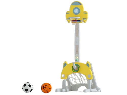 Panier basketball jaune - de,