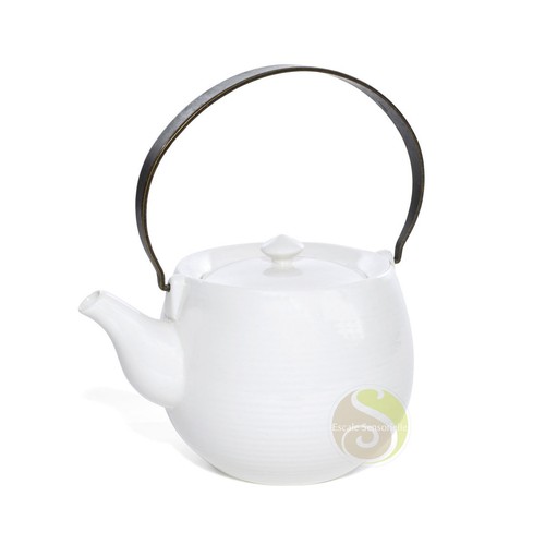 Théière céramique blanche
