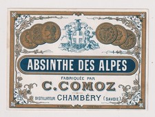Ancienne étiquette d'alcool -