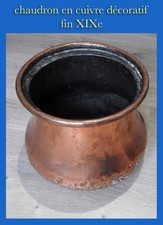 CHAUDRON EN CUIVRE DÉCORATIF - FIN XIXe -