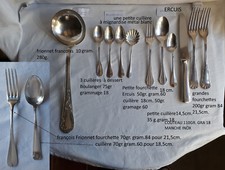 Lot de métal argenté 13 pièces Ercuis ,François frionnet et Boulenger
