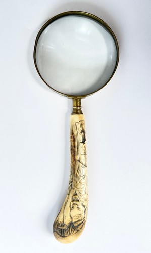 Loupe ancienne japonisante - , os