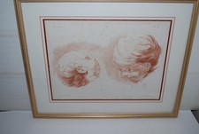 GRAVURE A LA SANGUINE ENFANTS