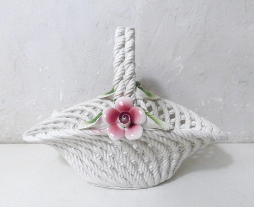 Ancien panier faience - en,