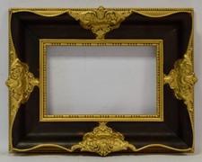 Vers 1900-1920 Ancien cadre, état d’origine, peint en or,  34 x 32,5 cm