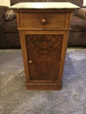 table de chevet époque Louis Philippe, marbre gris sainte Anne