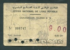 Ticket Billet Téléski
