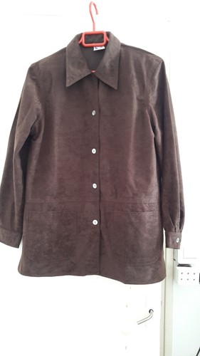 Veste surchemise marron aspect - marron,