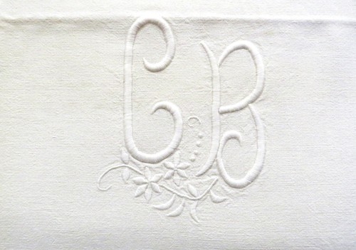 Grand drap ancien lin - en, blanc